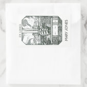 Buch und Schwert-Buchzeichen Rechteckiger Aufkleber (Tasche)