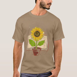 Buch und Sonnenblumen Lover Sonnenblumen Lover T-Shirt