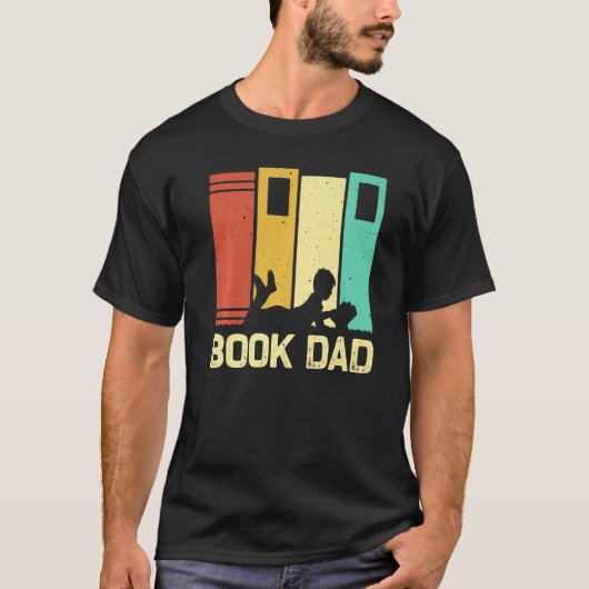 Buch Vater Men Reading Librarian T-Shirt (Vorderseite)