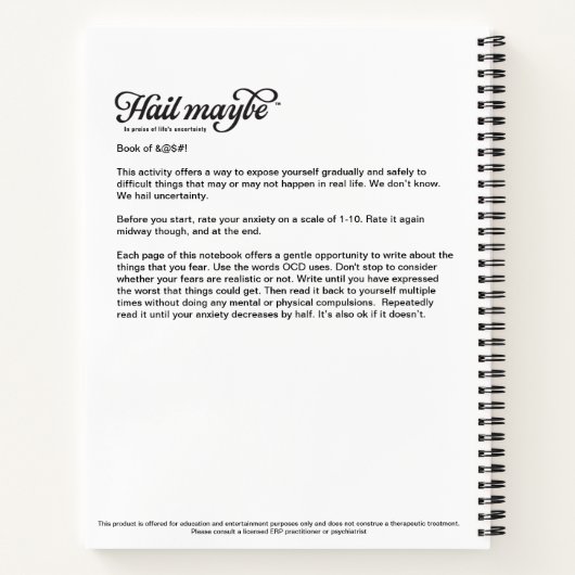 Buch von &@$#! -Notizbuch (Rückseite)