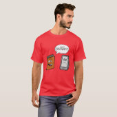 Buch vs. E-Book T-Shirt (Vorne ganz)