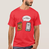 Buch vs. E-Book T-Shirt (Vorderseite)