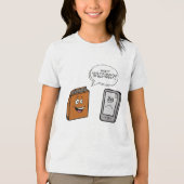 Buch vs. E-Book Tri-Blend Shirt (Vorderseite)