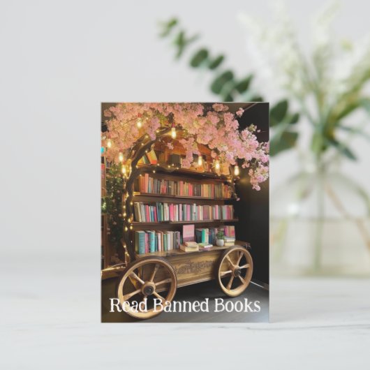 Buch Wagenlesene Bücher Postkarte (Stehend Vorderseite)