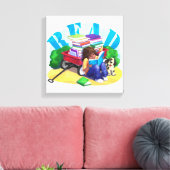 Buch Wagon Leinwanddruck (Insitu (Wohnzimmer))