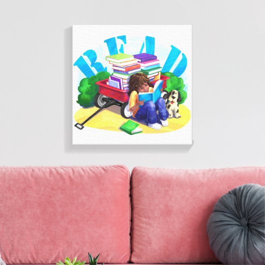 Buch Wagon Leinwanddruck (Insitu (Wohnzimmer))