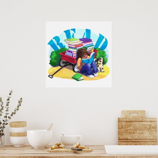 Buch Wagon Poster (Küche)