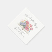Buch Wasserfarben Floral Brautparty Serviette (Ecke)