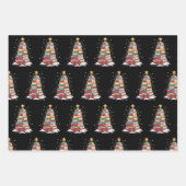 Buch Weihnachtsbaum Buch Lover Lehrer Bibliothekar Geschenkpapier Set (Vorderseite)
