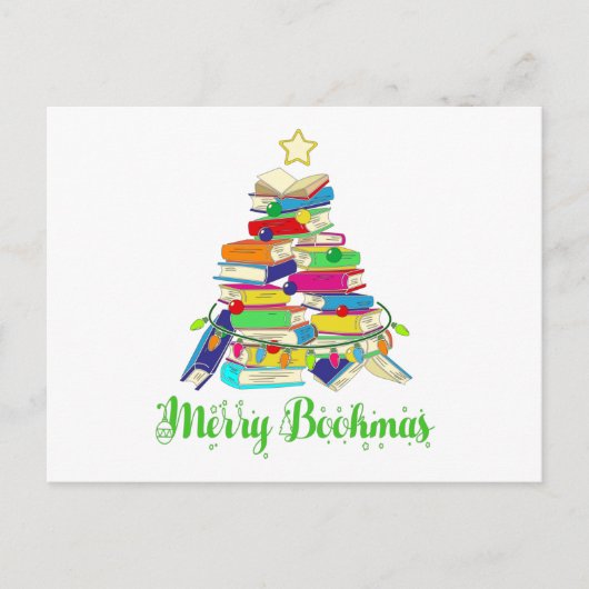 Buch Weihnachtsbaum, Buch Weihnachten Postkarte (Vorderseite)