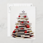 Buch Weihnachtsbaum Feiertagspostkarte (Vorne/Hinten)
