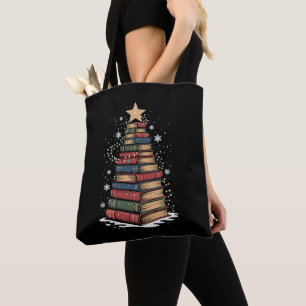 Buch Weihnachtsbaum Lehrer Librarian Xmas Urlaub Tasche