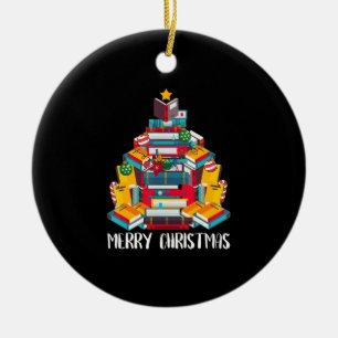 Buch-Weihnachtsbaumliteratur Keramik Ornament