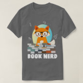 Buch Worm Fox Library Librarian Reading Lover Gesc T-Shirt (Design vorne)