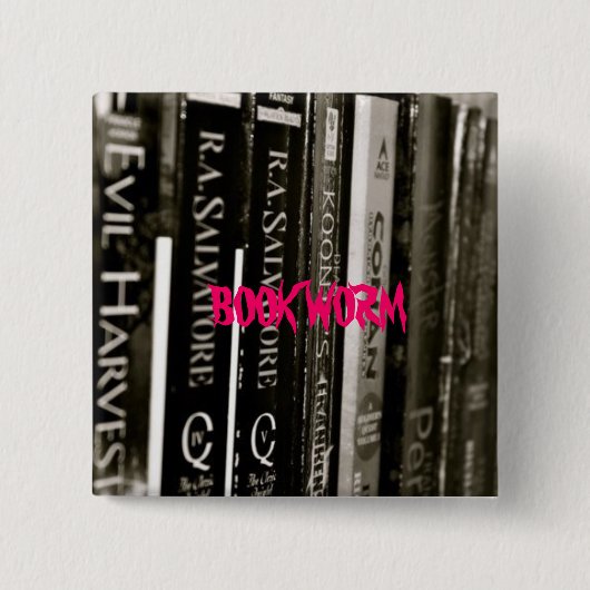 BUCH-WURM BUTTON (Vorderseite)