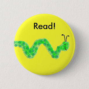 Buch-Wurm Button
