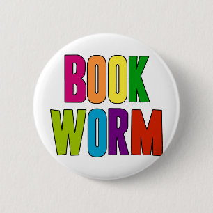 Buch-Wurm Button