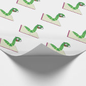 Buch-Wurm Geschenkpapier (Ecke)