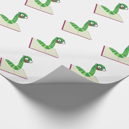 Buch-Wurm Geschenkpapier (Ecke)