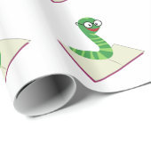 Buch-Wurm Geschenkpapier (Rolleneckpunkt)
