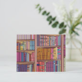 Buch-Wurm-Postkarte Postkarte (Stehend Vorderseite)