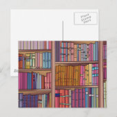 Buch-Wurm-Postkarte Postkarte (Vorne/Hinten)