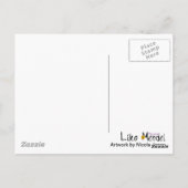 Buch-Wurm-Postkarte Postkarte (Rückseite)