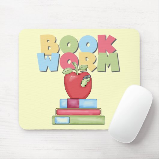Buch-Wurm-T-Shirts und Geschenke Mousepad (Mit Mouse)