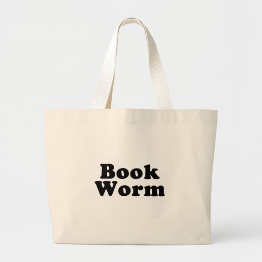 Buch-Wurm-Taschen-Tasche Jumbo Stoffbeutel (Vorne)