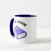 Buch-Wurm Tasse (Vorderseite Links)