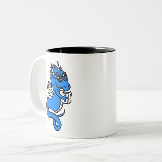 Buch Wyrm Tasse (Vorderseite Links)