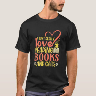 Buch Zitat Katze Wortspiel Buchlesen Ext Design T-Shirt