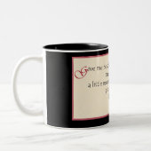 Buch-Zitat-Tasse Johns Keats Zweifarbige Tasse (Links)