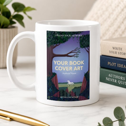 Buchabdeckung | Autor-Buch-Startaktion Kaffeetasse
