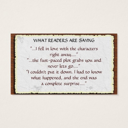 Buchabdeckung für Autoren/Autoren: Zeitalter Werbe (Rückseite)