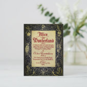 Buchabdeckungen der Alice im Wunderland Postkarte (Stehend Vorderseite)