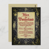 Buchabdeckungen der Alice im Wunderland Postkarte (Vorne/Hinten)