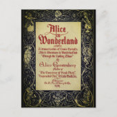 Buchabdeckungen der Alice im Wunderland Postkarte (Vorderseite)
