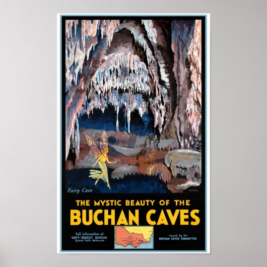 Buchan Caves Australia Vintage Poster (Vorne)