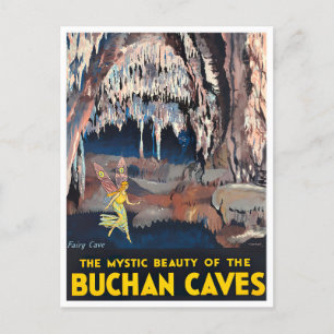 Buchan Caves Australien Vintage-Reise Postkarte