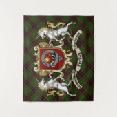 Buchan Clan Abzeichen & Unicorns w/Tartan Wandteppich (Vorderseite)