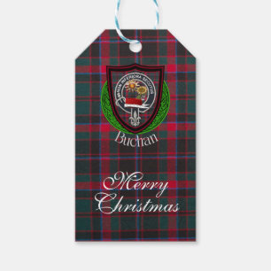 Buchan schottischer Clan-Tartan und -Wappen Geschenkanhänger