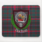 Buchan Scottish Clan Tartan and Crest Mousepad (Vorne)