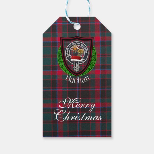 Buchan Scottish Clan Tartan & Crest Geschenkanhänger (Vorderseite)