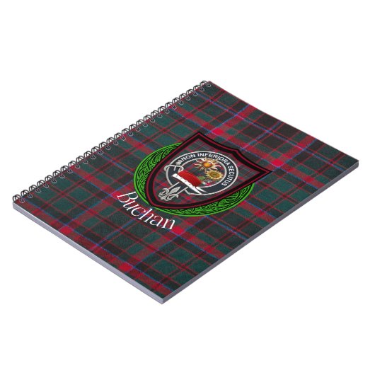 Buchan Scottish Clan Tartan & Crest Notizblock (Linke Seite)