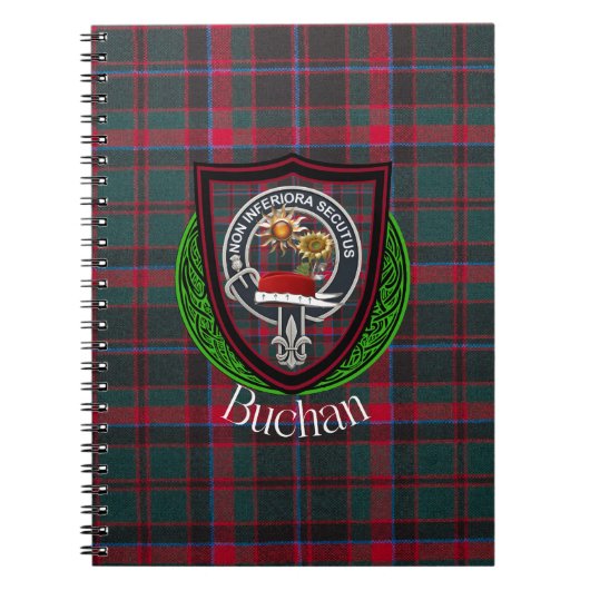 Buchan Scottish Clan Tartan & Crest Notizblock (Vorderseite)