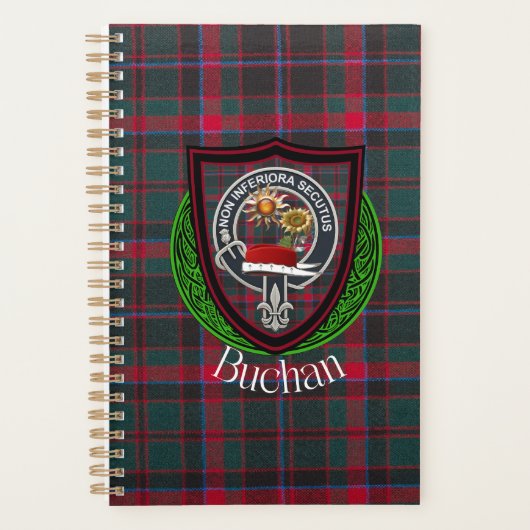 Buchan Scottish Clan Tartan & Crest Planer (Vorderseite)
