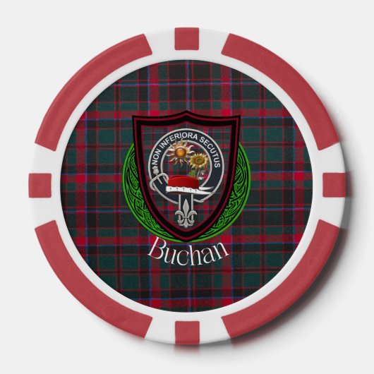 Buchan Scottish Clan Tartan & Crest Pokerchips (Vorderseite)