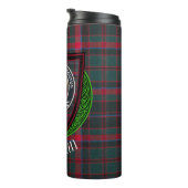 Buchan Scottish Clan Tartan & Crest Thermosbecher (Nach rechts gedreht)