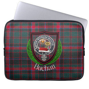 Buchan Scottish Clan Tartan und Wappen  Laptopschutzhülle